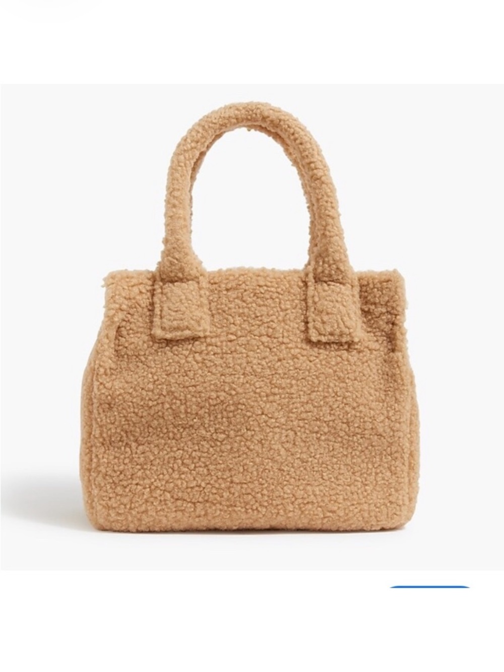 J Crew tan Sherpa bag